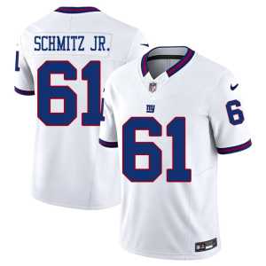 John Michael Schmitz Jr. NYG #61 Men Throwback Game White Jerseys 312198-875 - Image 1