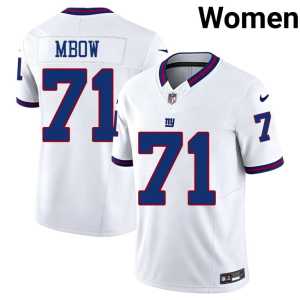 Marcus Mbow Throwback Jints Women's White #71 Stitched Jerseys 776560-473 - Image 1