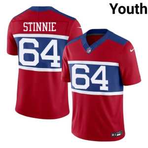 Aaron Stinnie Red Youth #64 Jints Stitch Jerseys 552078-959 - Image 1