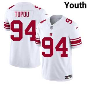 Josh Tupou White Youth #94 NIL Jints Jerseys 900117-527 - Image 1