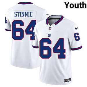 Aaron Stinnie White #64 Stitched Throwback Jints Youth Jersey 400819-130 - Image 1