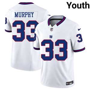 Caleb Murphy Jints White Throwback Youth #33 Player Jersey 703997-578 - Image 1