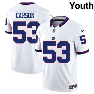 Harry Carson #53 Jints Official Youth Throwback White Jerseys 564930-508 - Image 1